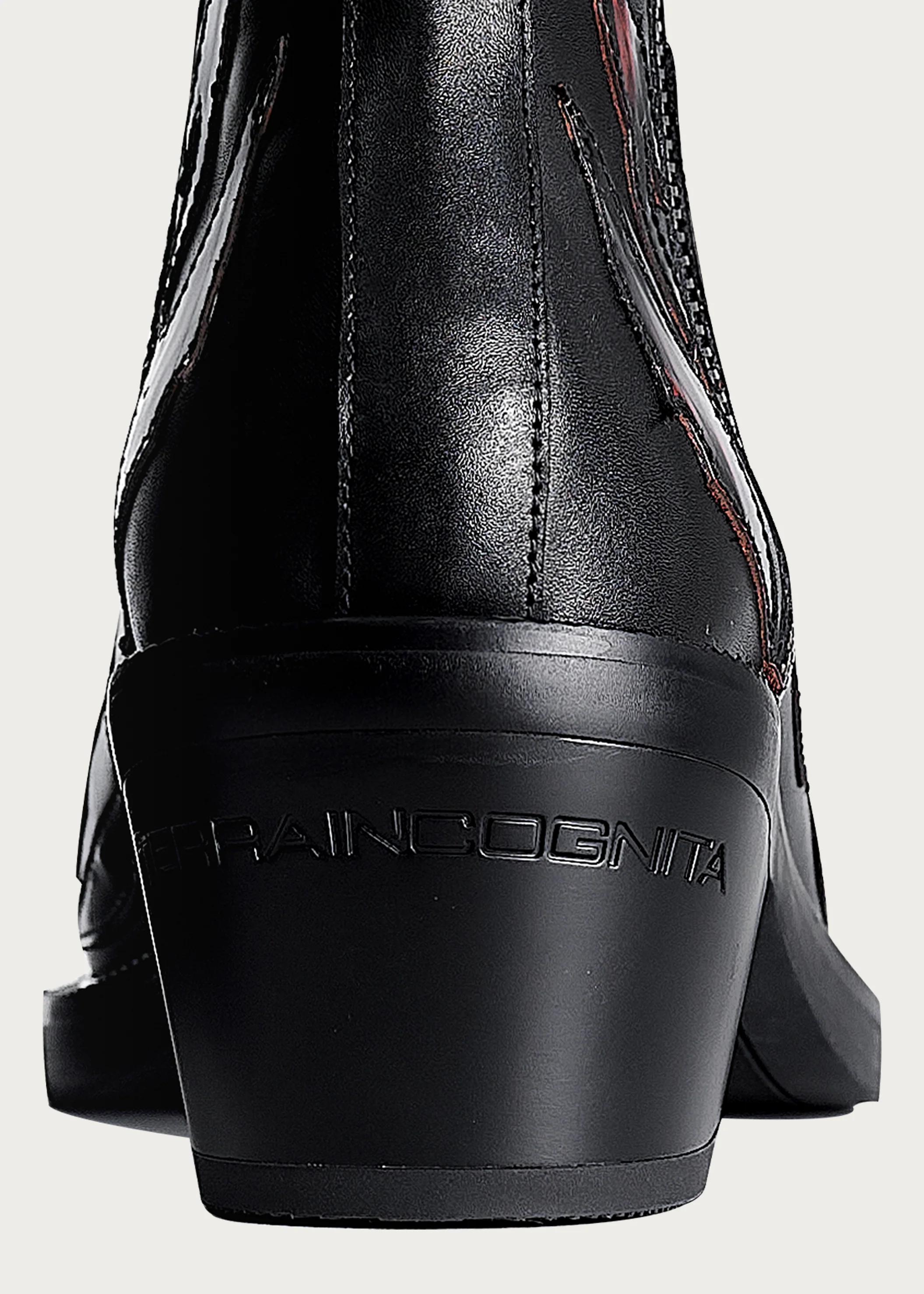 Ankle boots Square-toe Black and Red-Flame-pattern - Image 13