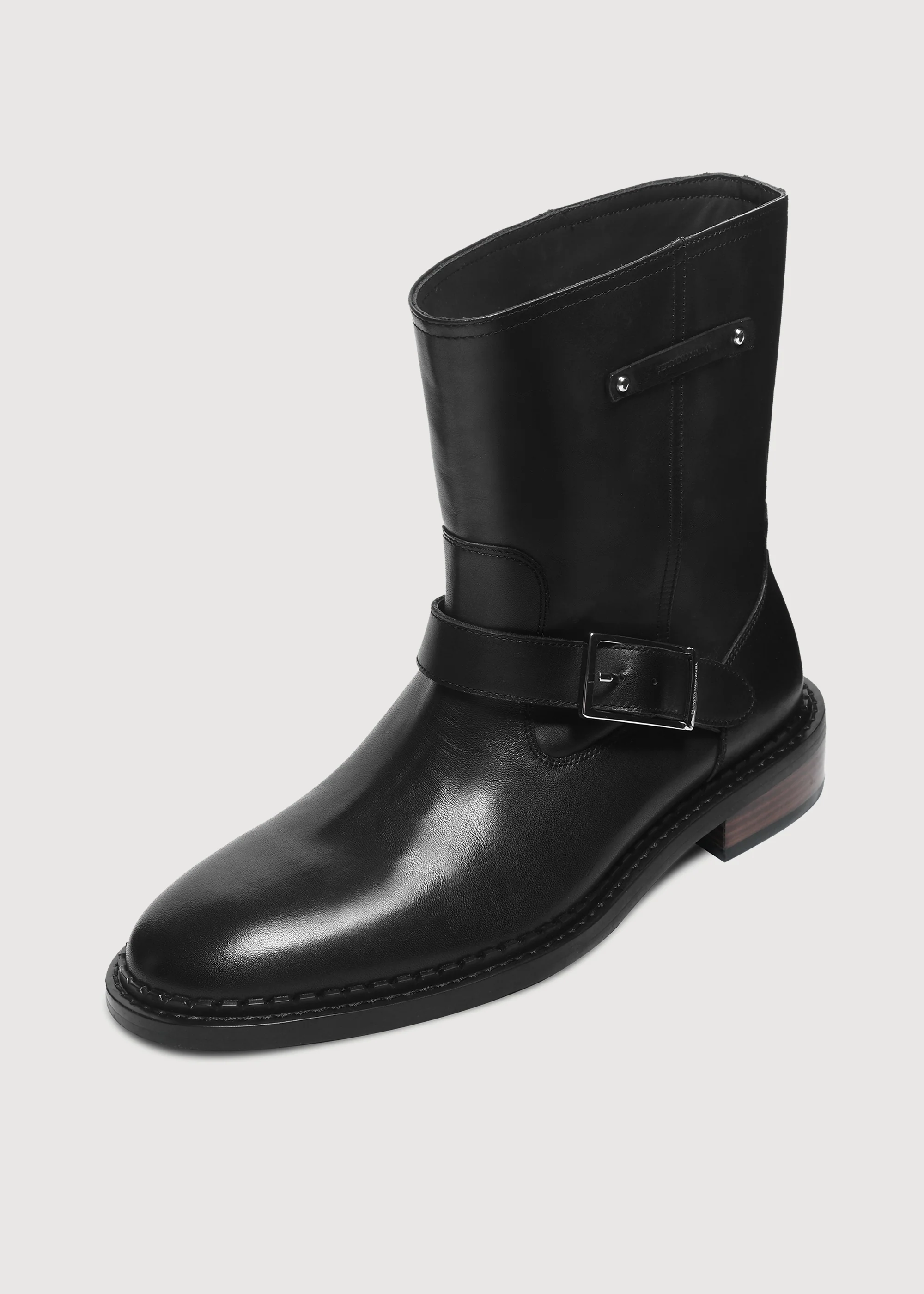 Ankle boots Wood-grain heel Black - Image 4