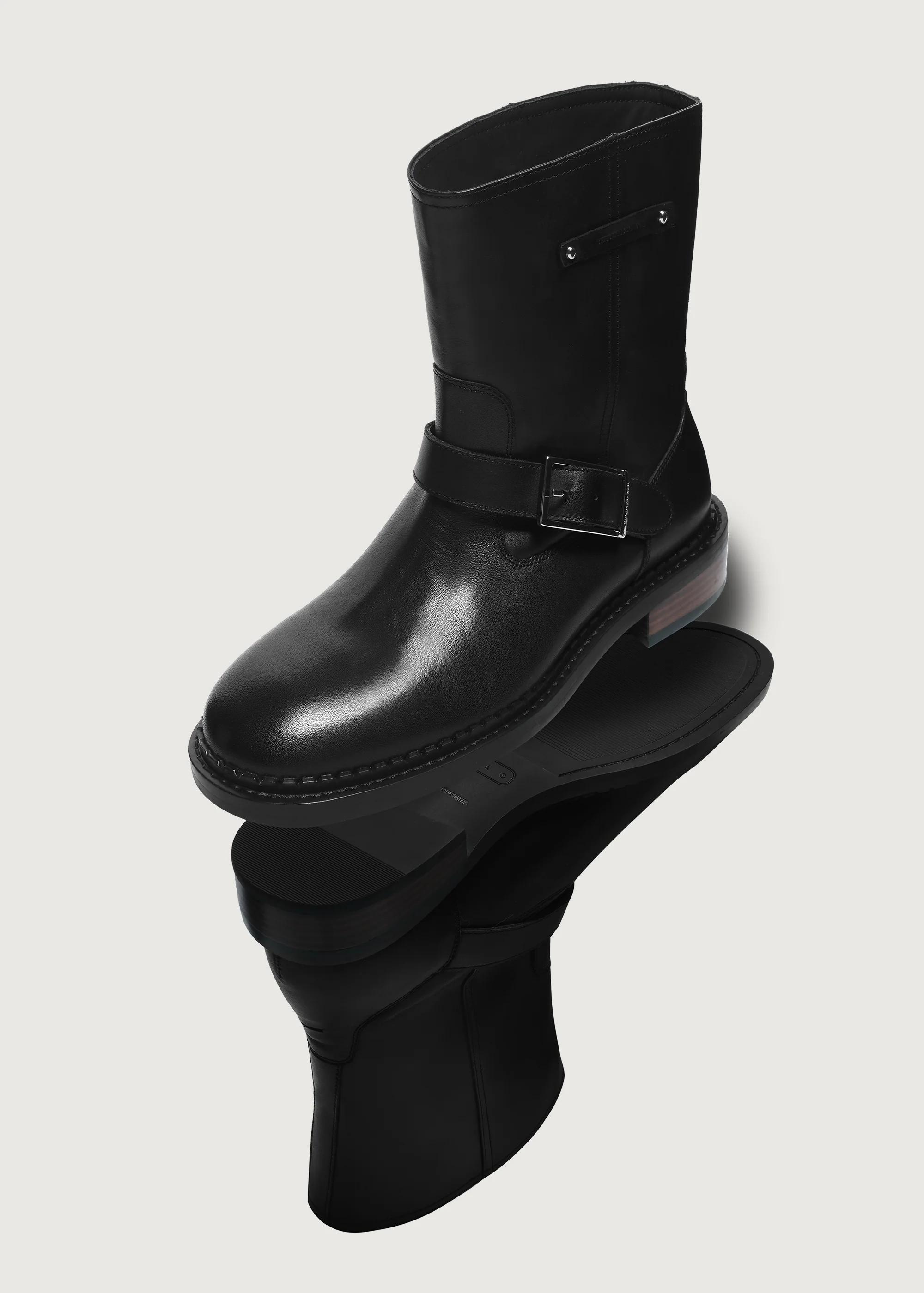 Ankle boots Wood-grain heel Black - Image 8