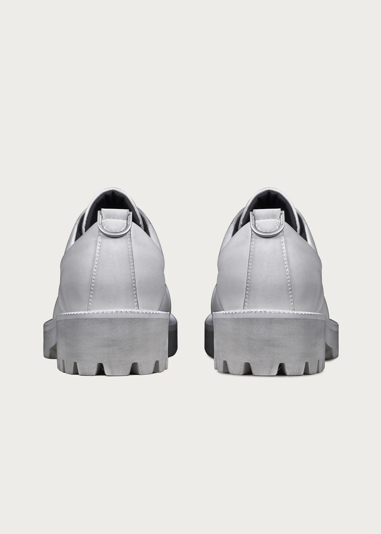 Derby shoes Round toe Matte dirty white - Image 4