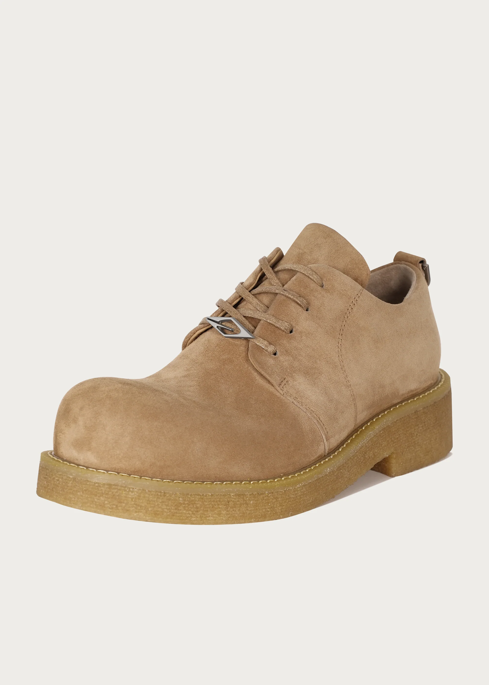 Derby shoes Sheepskin Khaki - Image 7