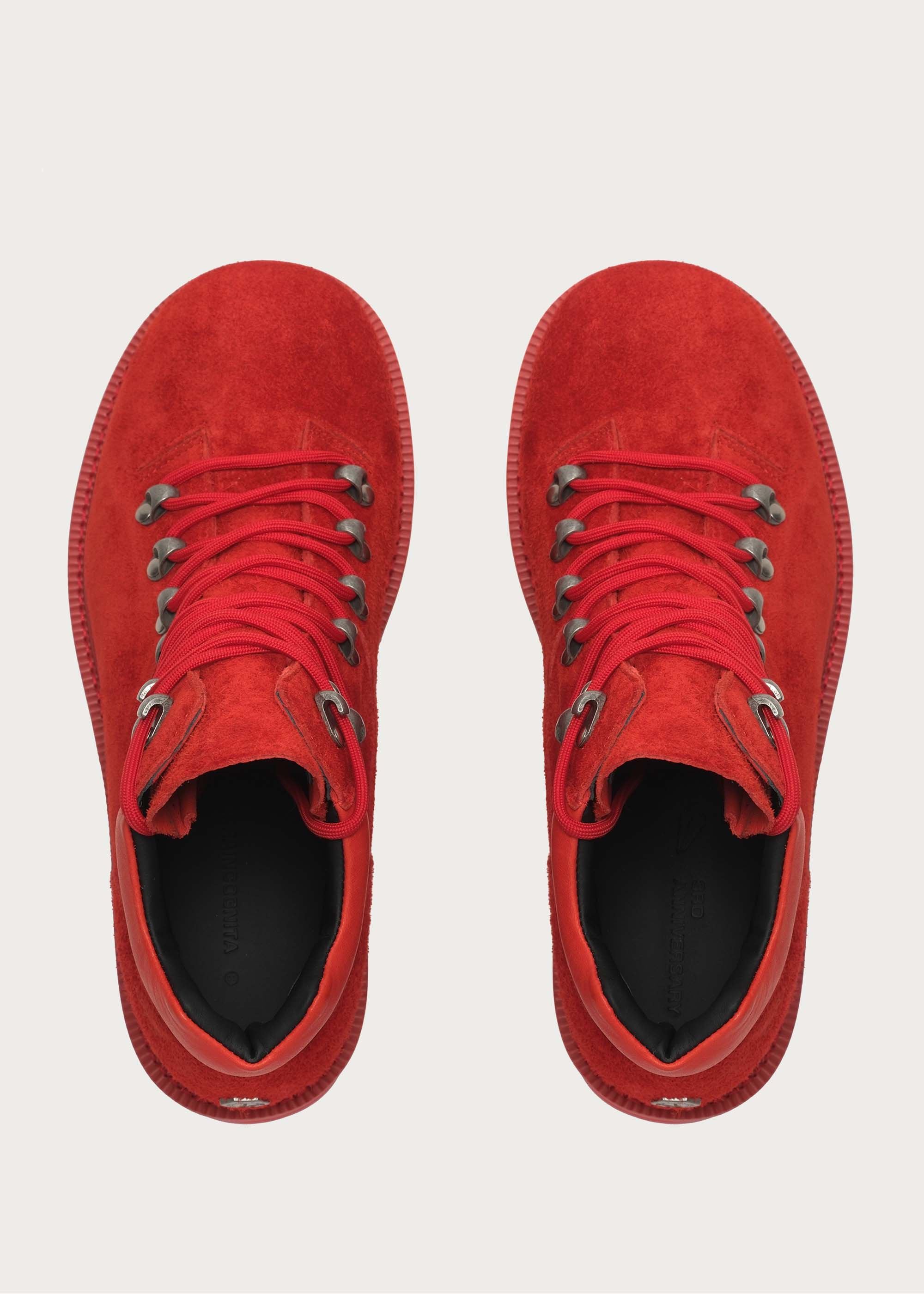 【Pre-sale: 10-45 days】Hiking Work Style Fashion boots Red - Image 3