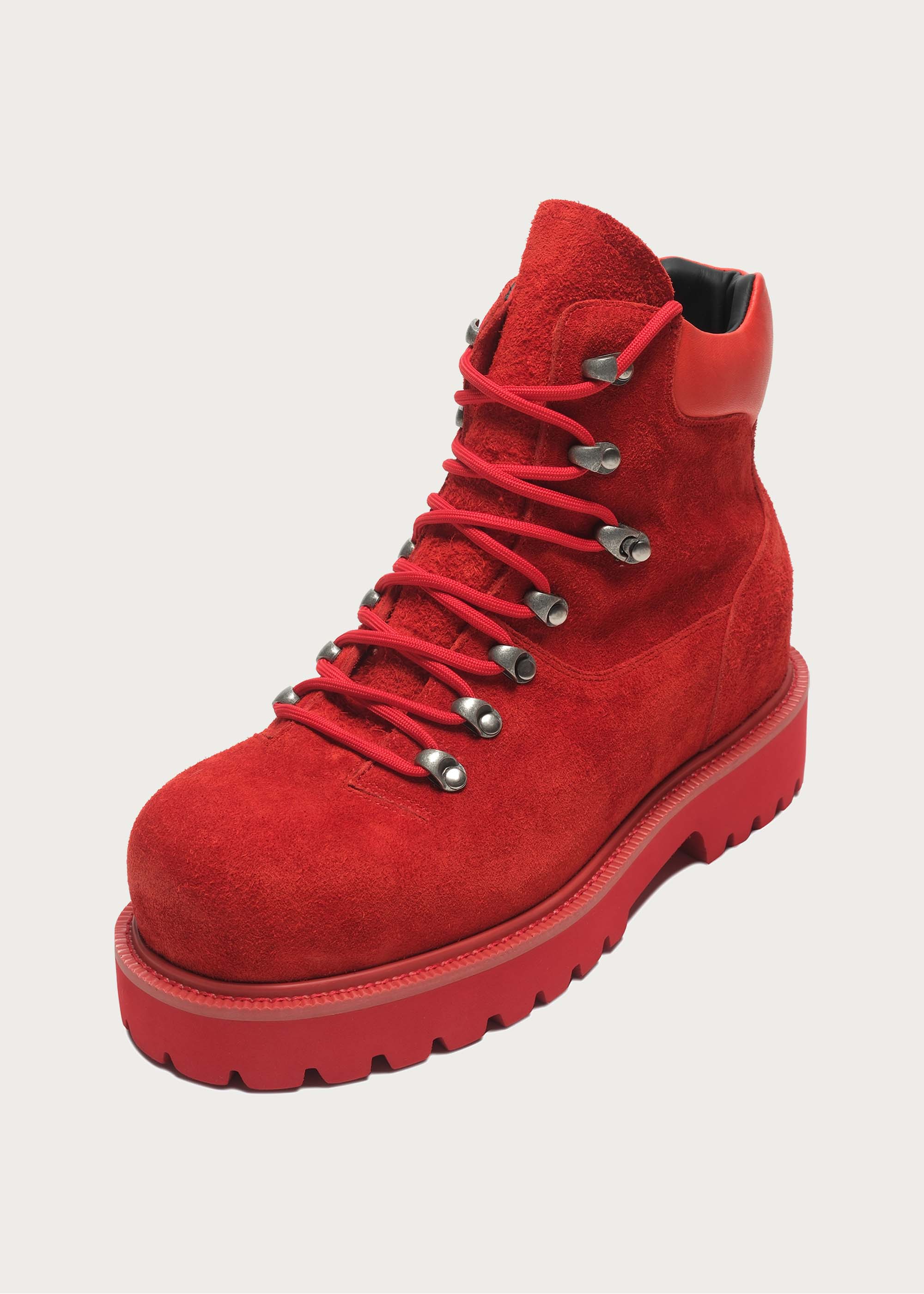 【Pre-sale: 10-45 days】Hiking Work Style Fashion boots Red - Image 4