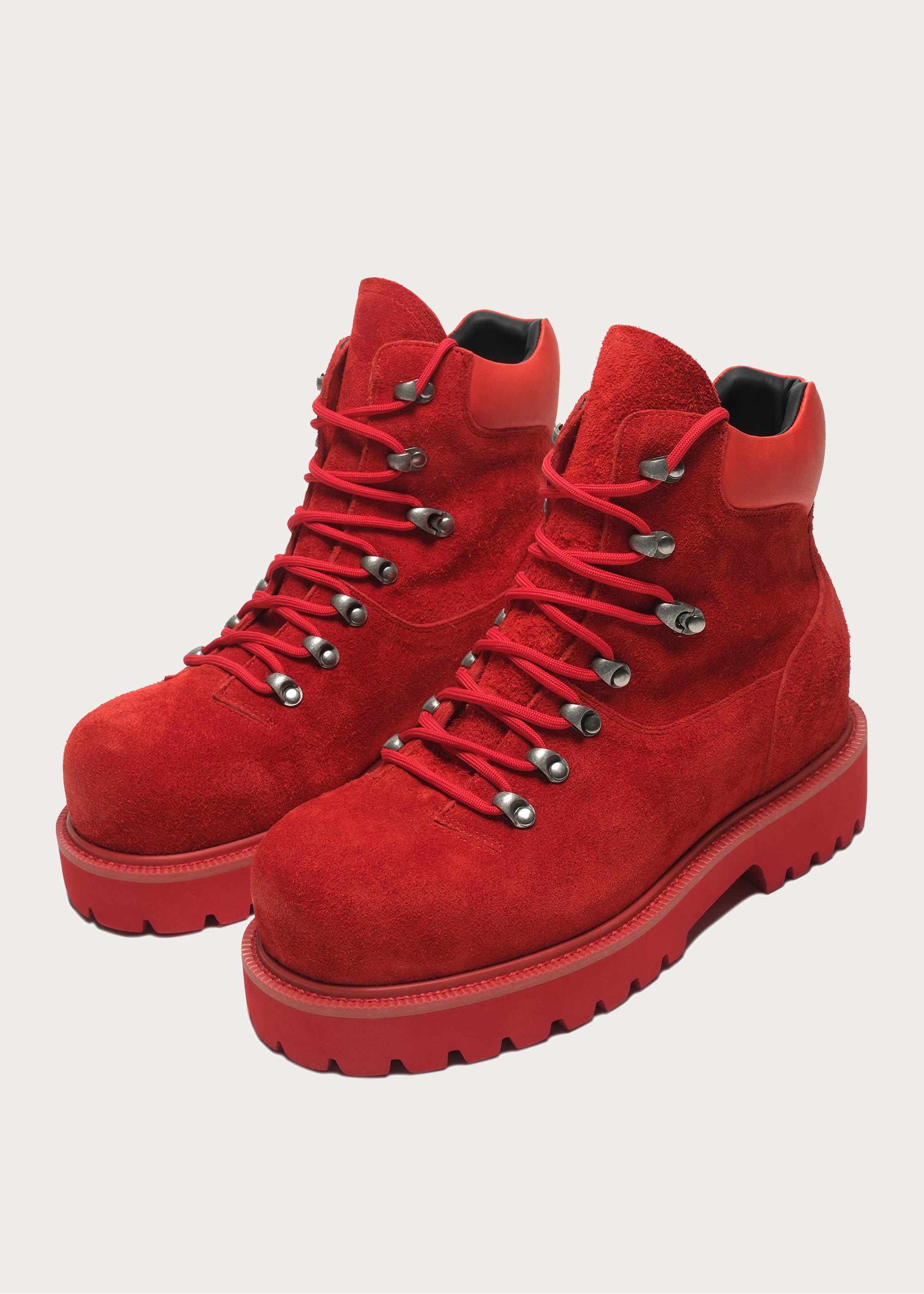 【Pre-sale: 10-45 days】Hiking Work Style Fashion boots Red - Image 7