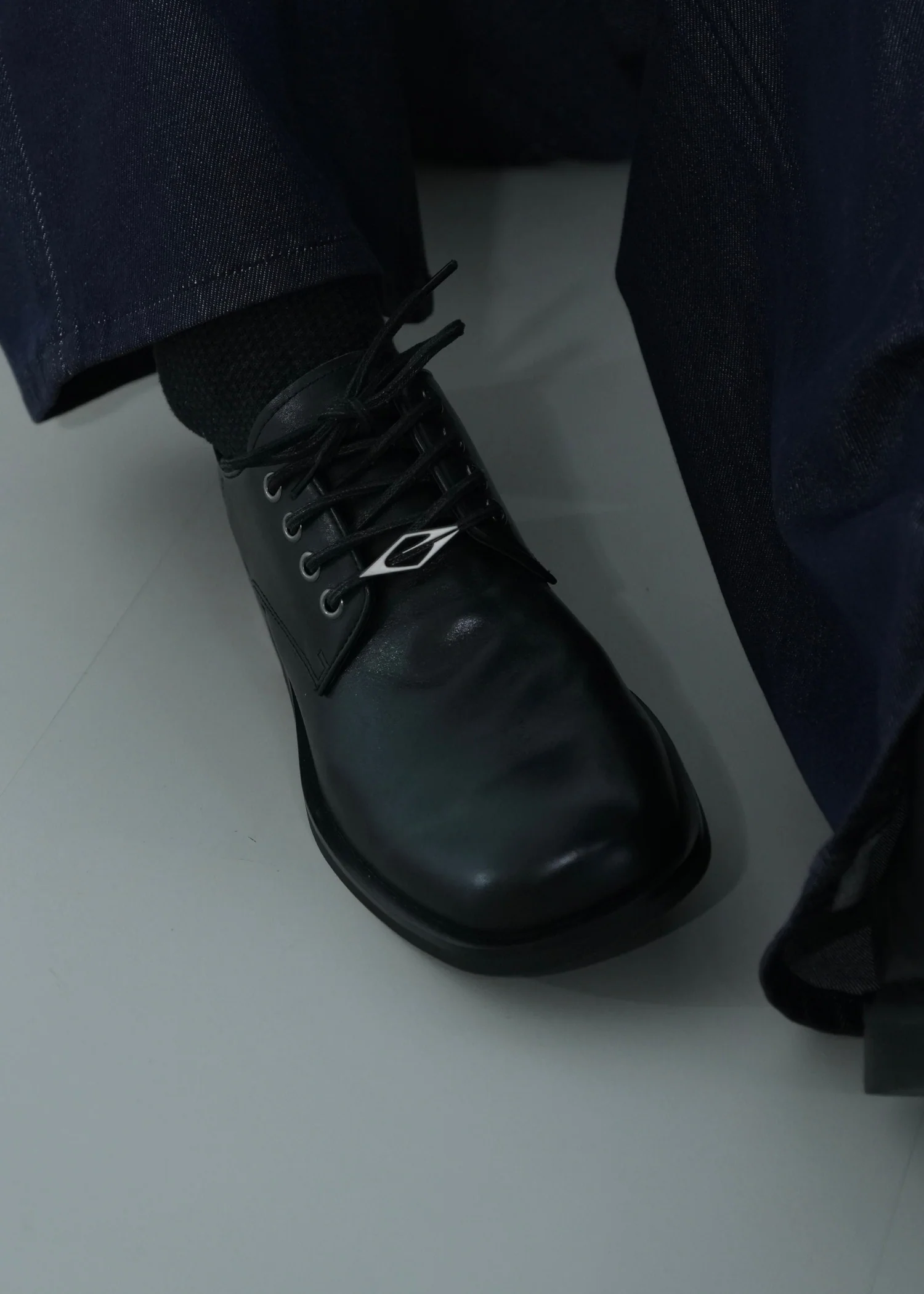 【Pre-sale 15 days】Leather Derby shoes Black - Image 12