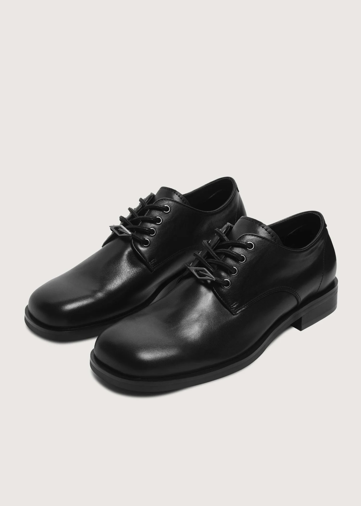 【Pre-sale 15 days】Leather Derby shoes Black - Image 5