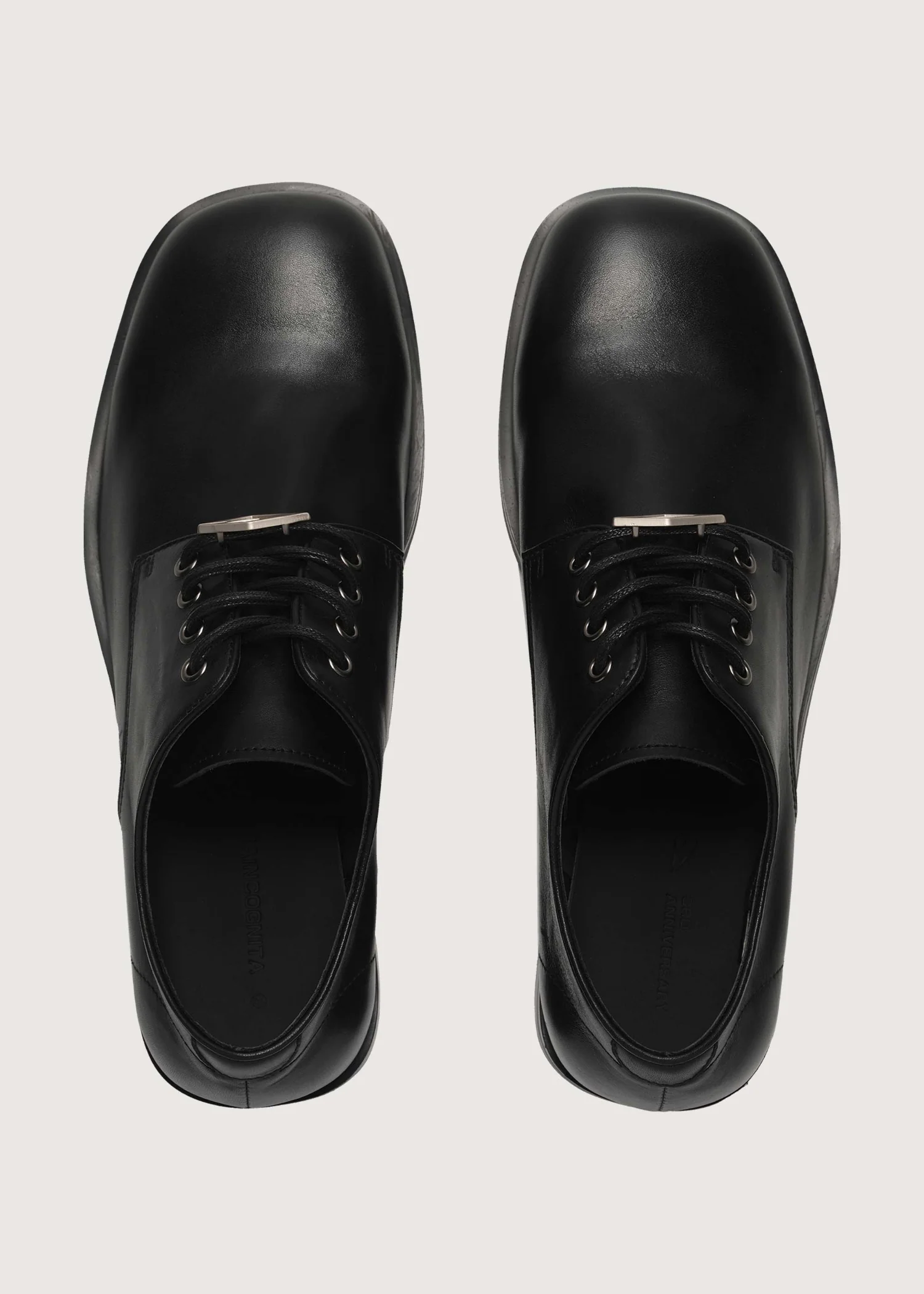 【Pre-sale 15 days】Leather Derby shoes Black - Image 6