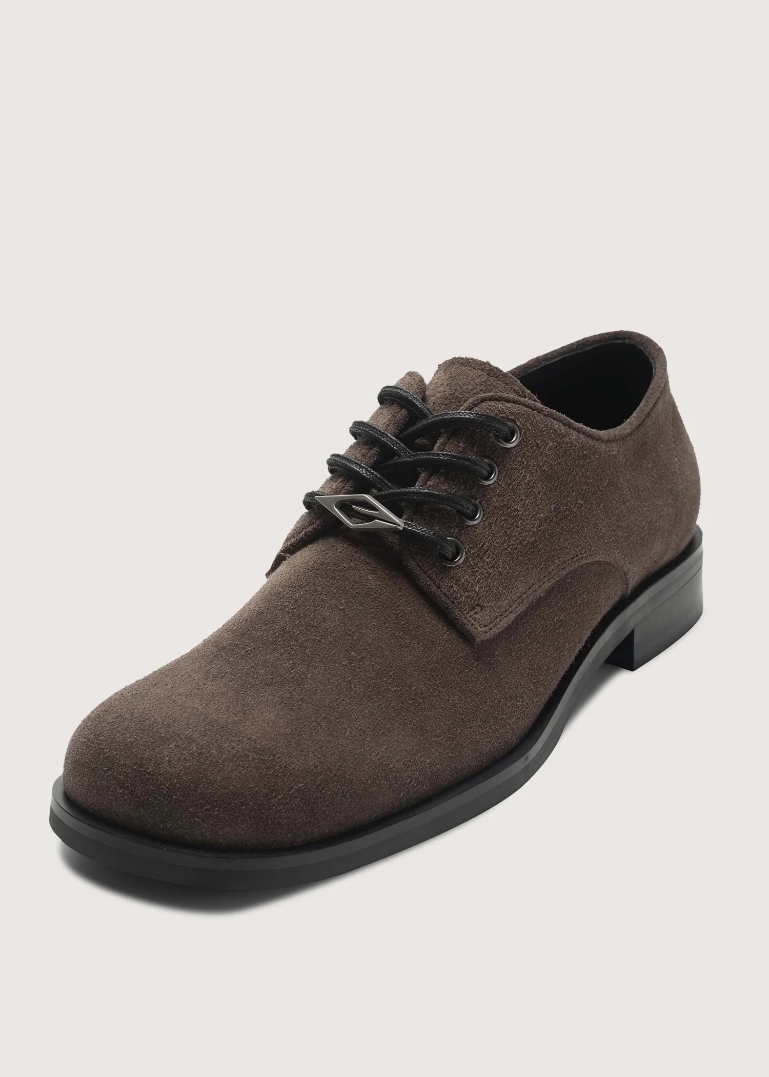 Leather Derby shoes Brownish gray - Image 7