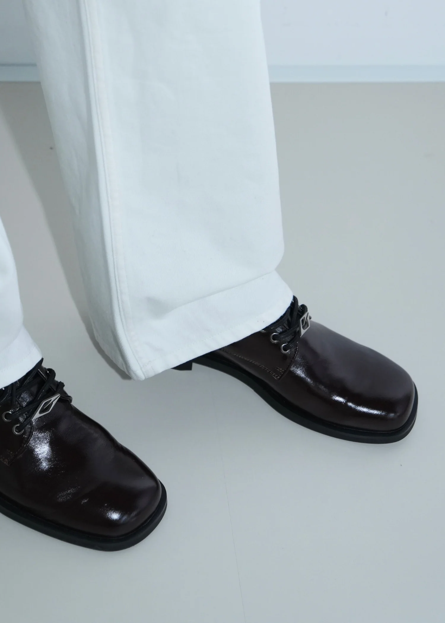 Leather Derby shoes Chocolate brown - Image 11
