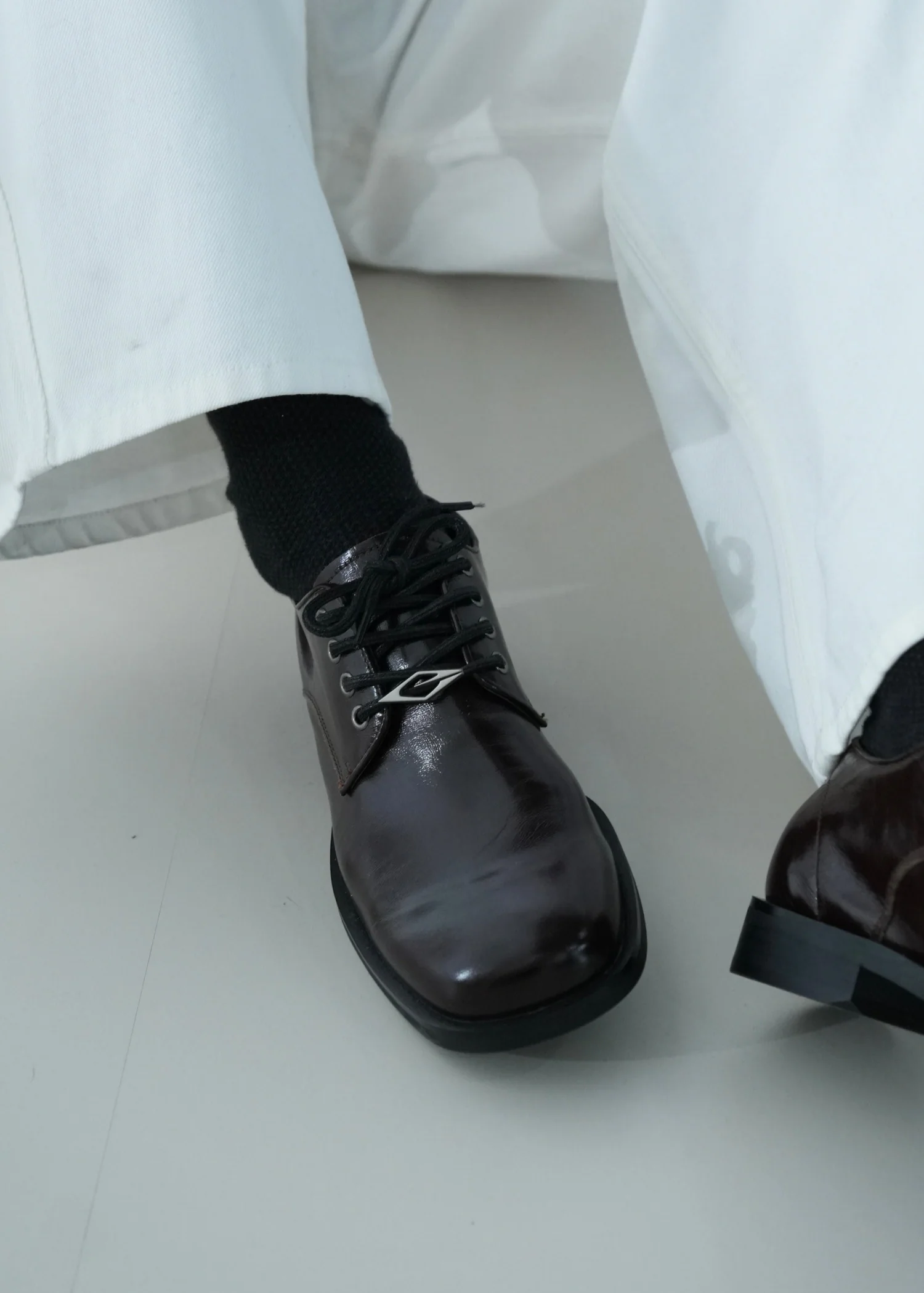 Leather Derby shoes Chocolate brown - Image 13