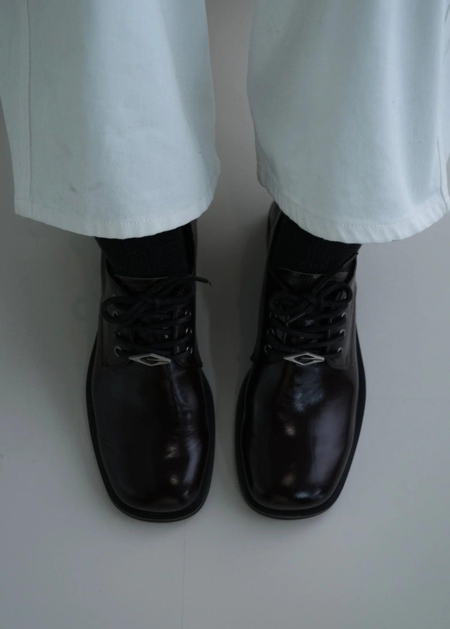 Leather Derby shoes Chocolate brown - Image 3