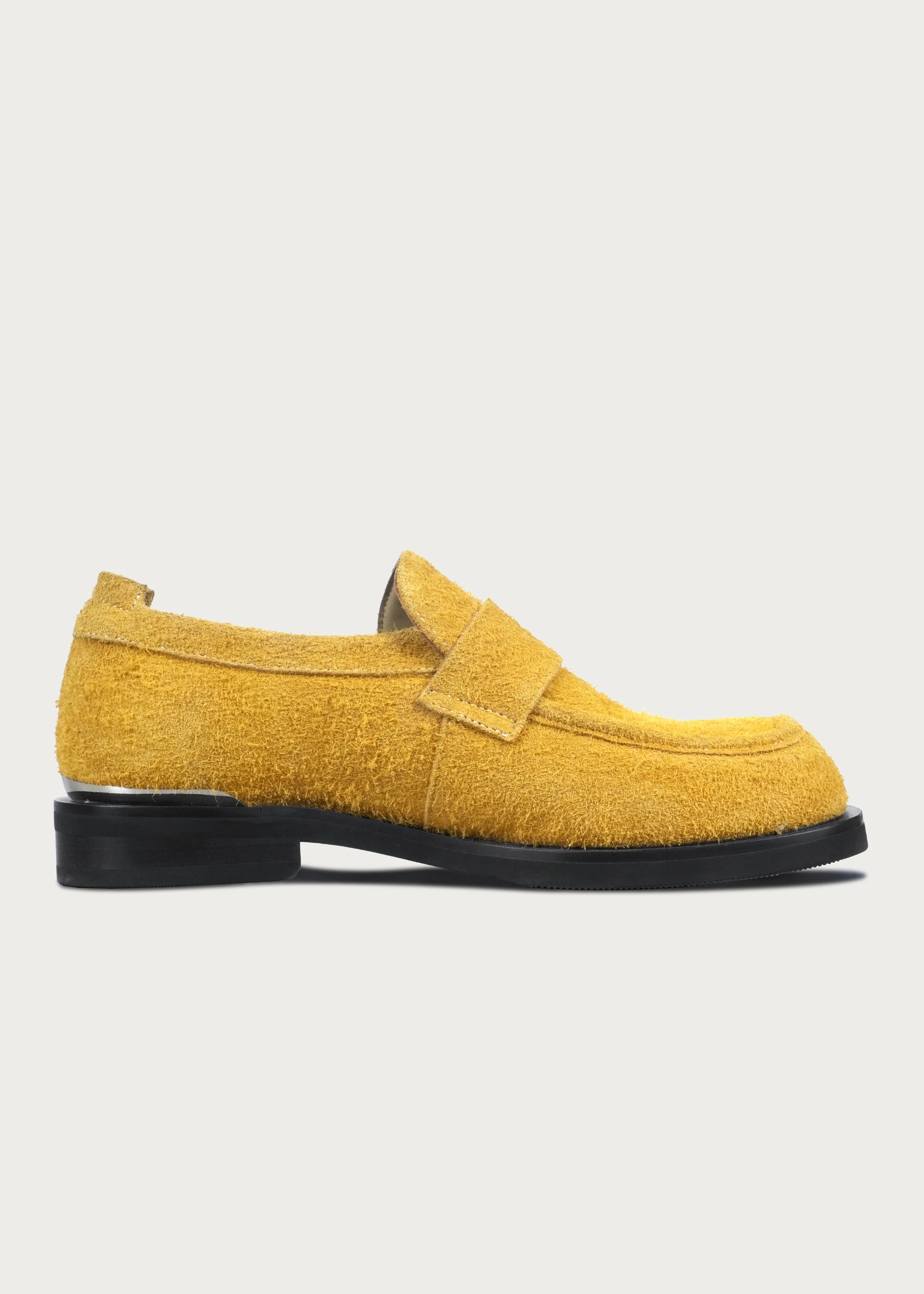 Loafers Button Leather Yellow - Image 4