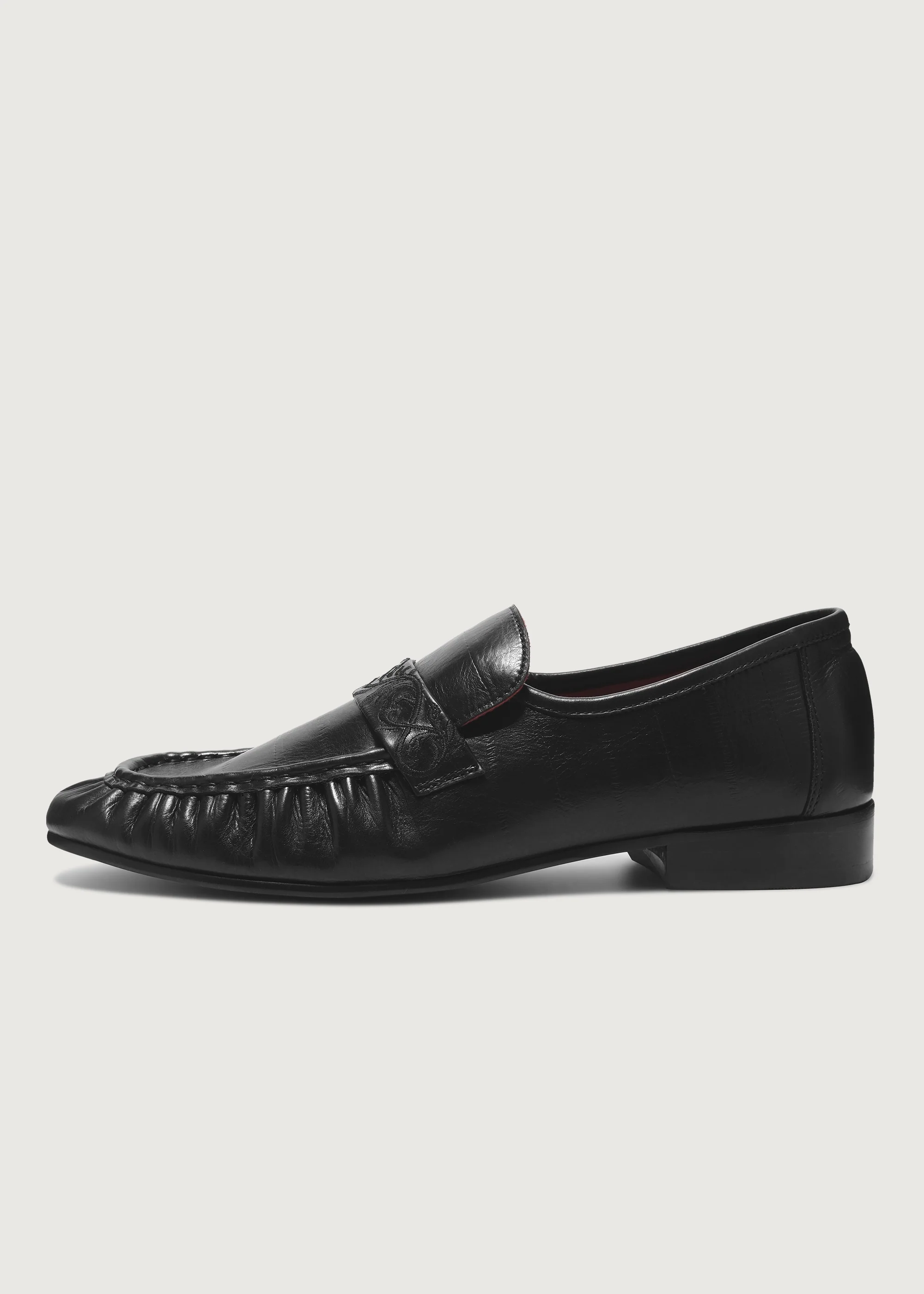Loafers Vine-engraved Elegant black - Image 3