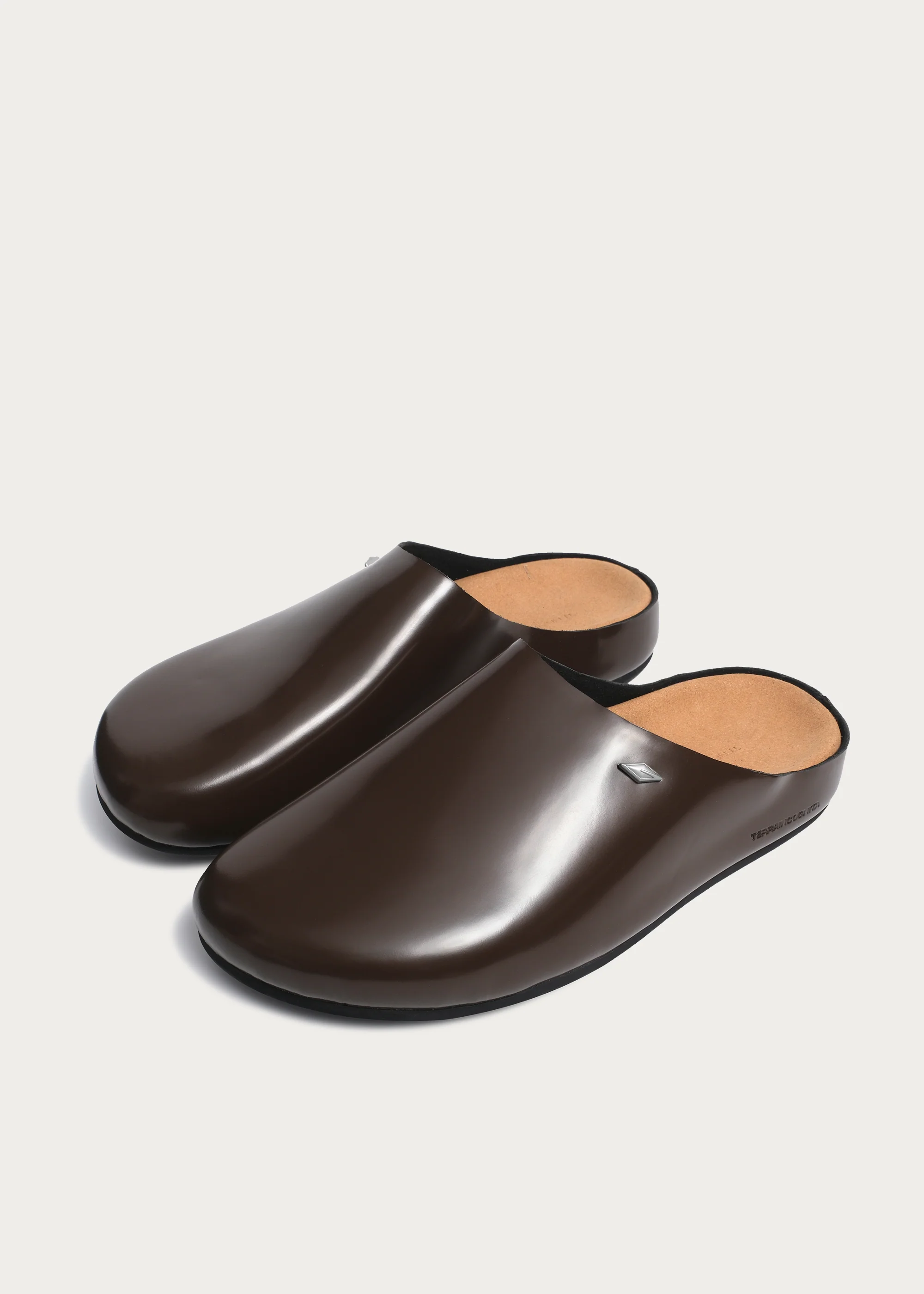Clogs"Star emblem3.0"Glossy-brown - Image 3