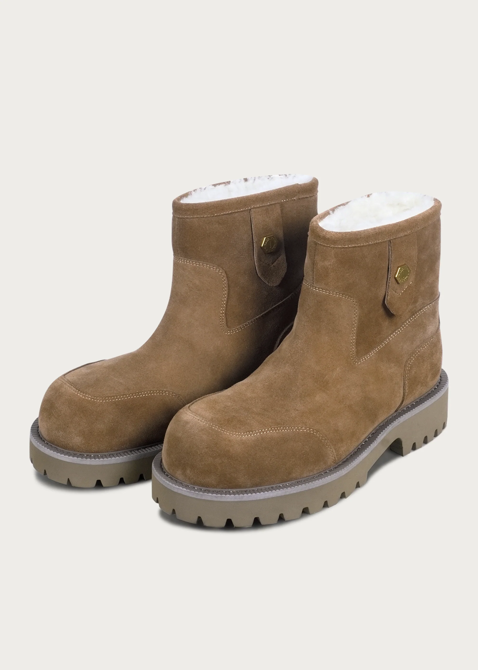 Snow boots Fleece Mid-top Light coffee-brown - Image 7