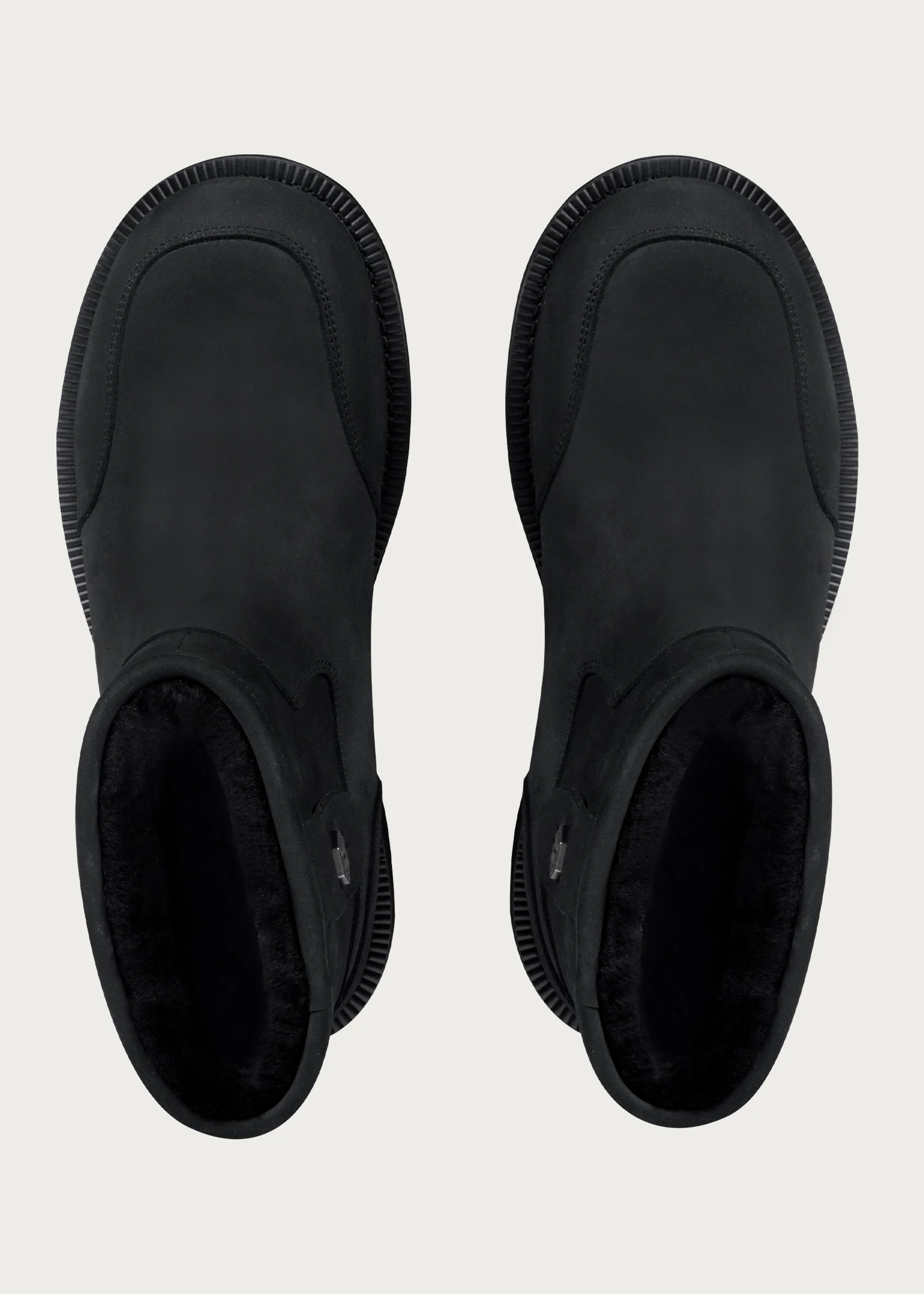 Snow boots Fleece Mid-top Matte black - Image 3