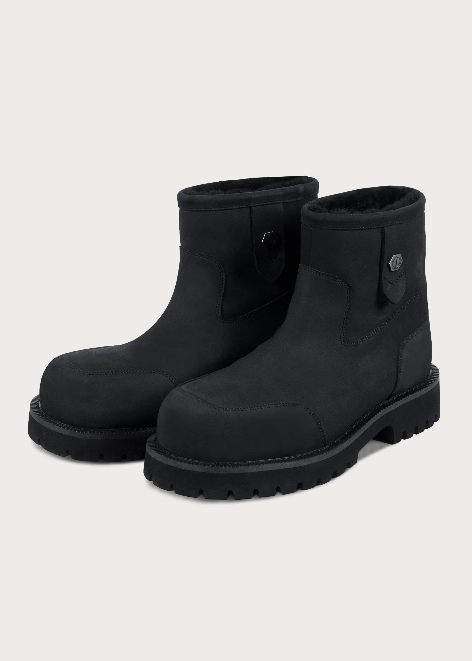 Snow boots Fleece Mid-top Matte black - Image 5