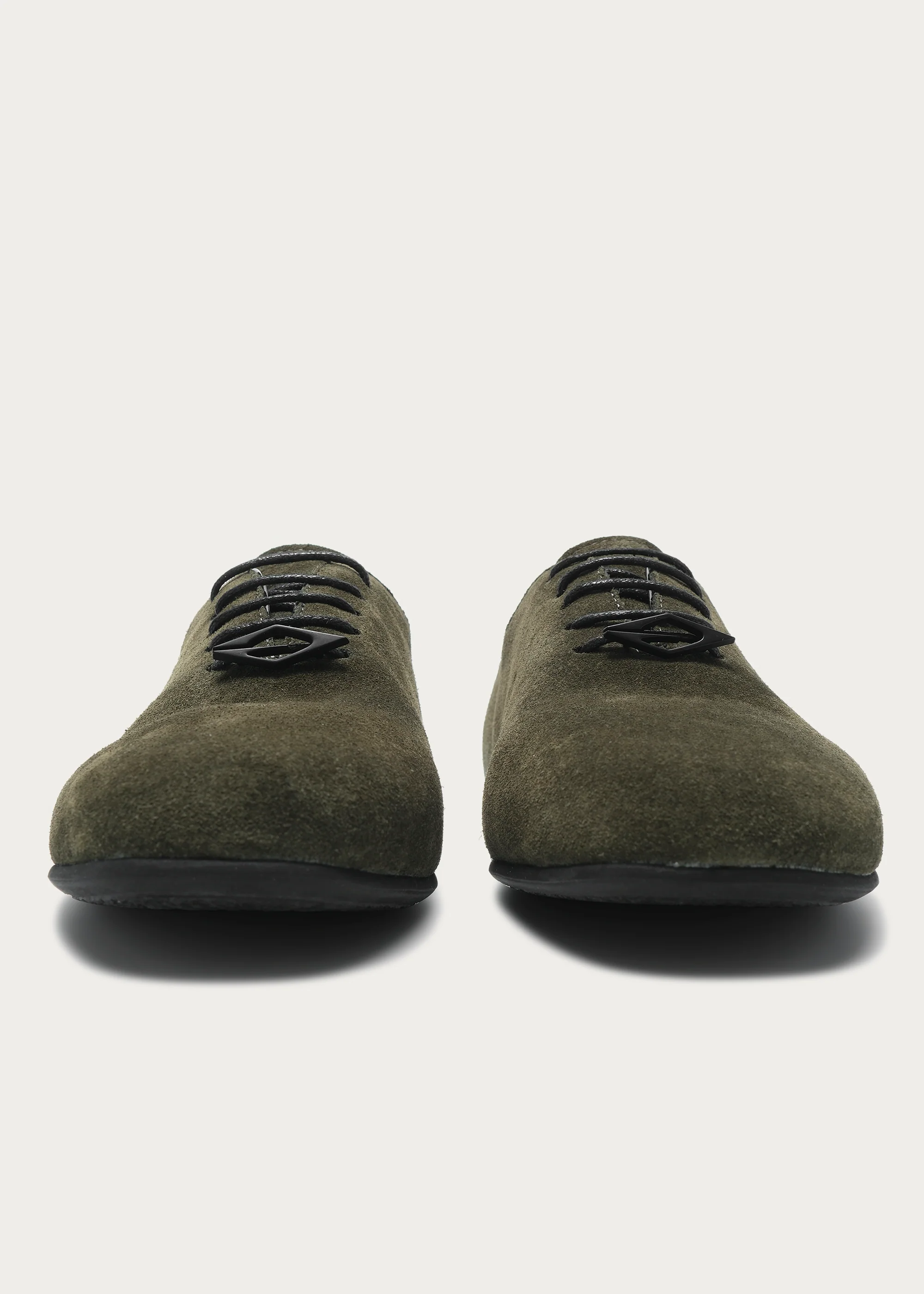 Leather shoes Thin-soled Suede Army green - Image 8