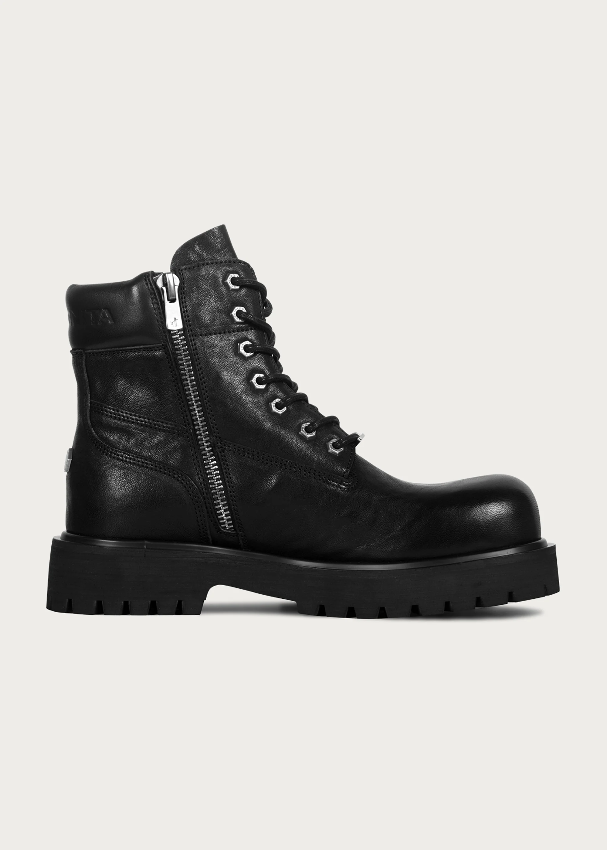 Workwear horsehide boots Black - Image 4