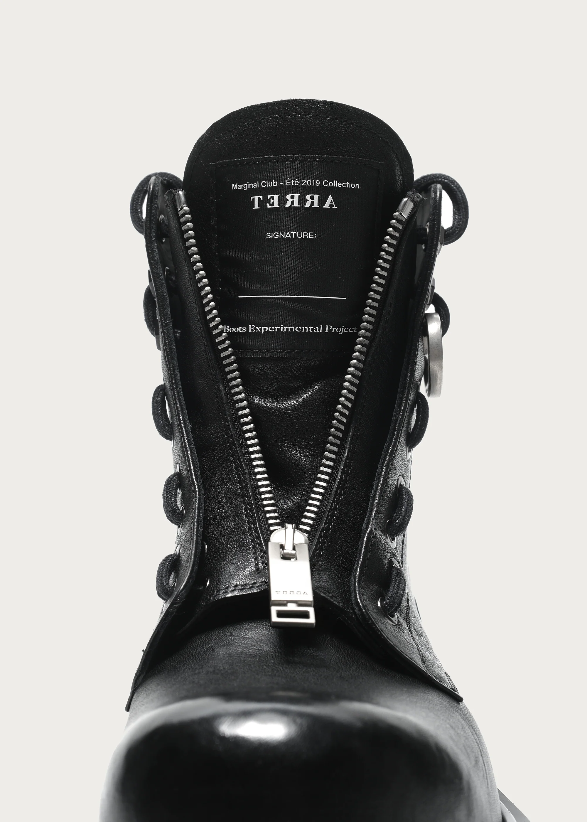 Workwear horsehide Zipper boots Black - Image 7