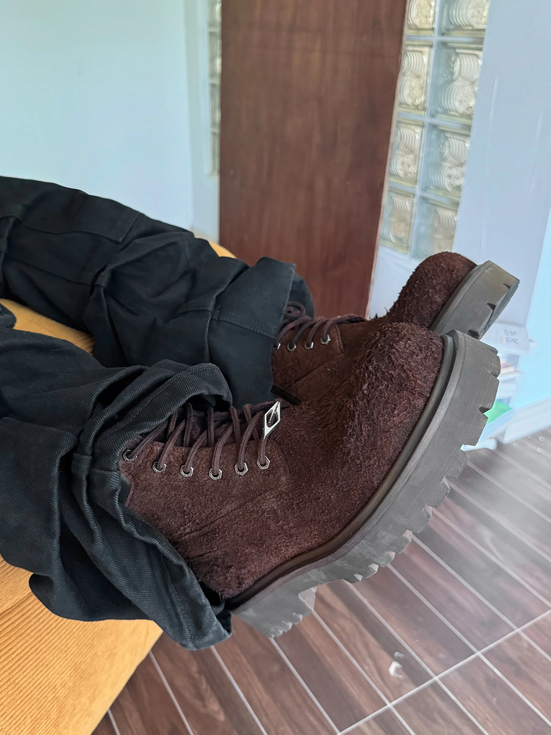 Workwear Suede leather boots Brownish red - Image 9